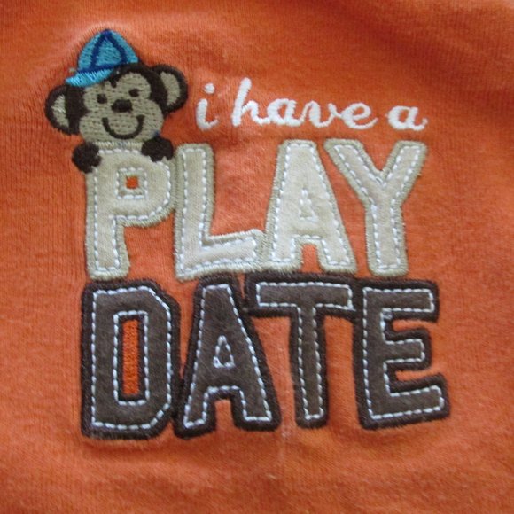 Carters Onesie Bundle Boys Size 3M Orange Yellow Brown Stripe Short Sleeve - Picture 2 of 7